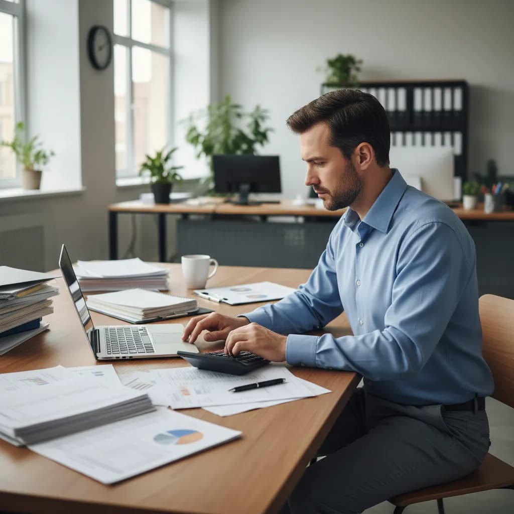 Accountant at work