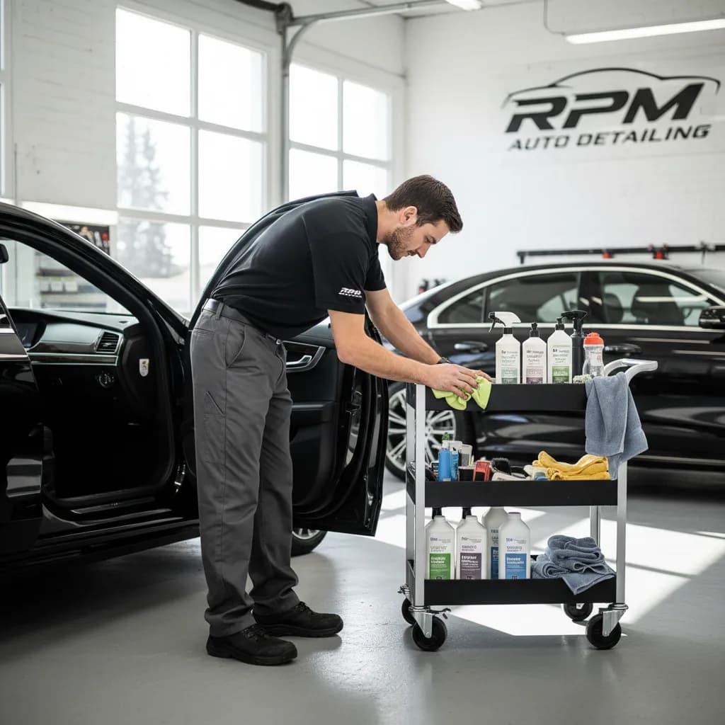 Auto Detailer at work