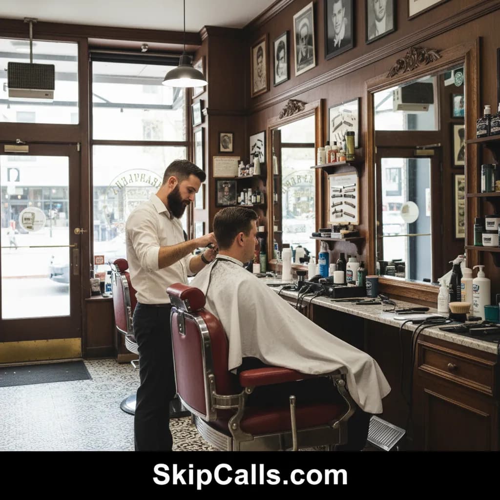 Barber at work