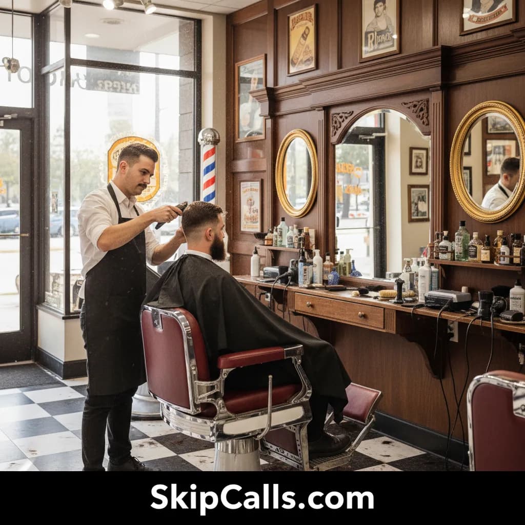 Barber at work