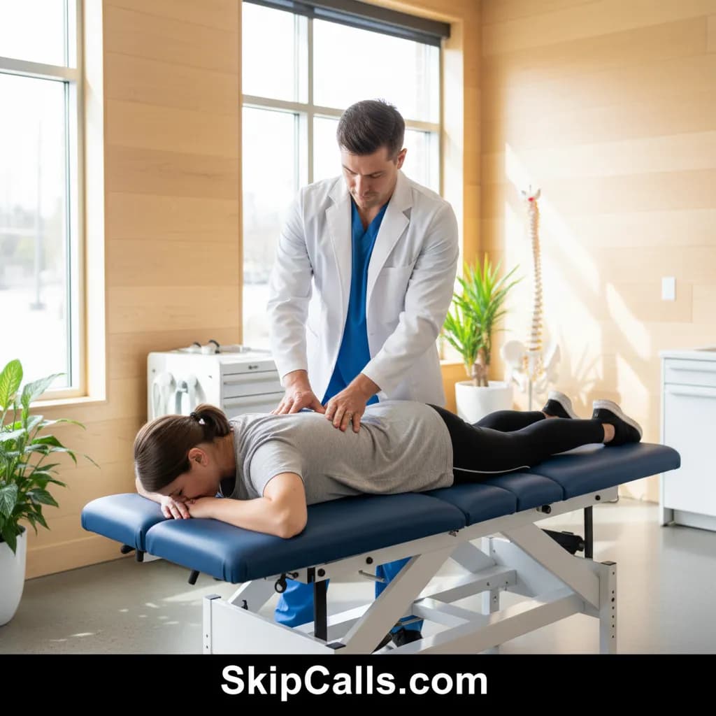 Chiropractor at work