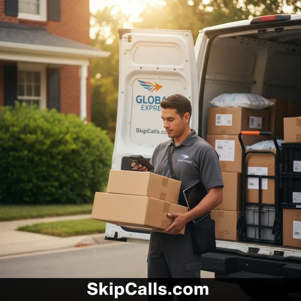Courier at work
