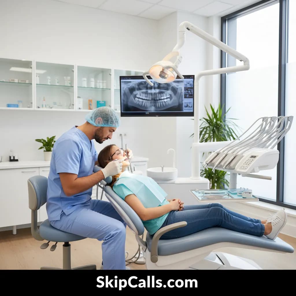 Dentist at work