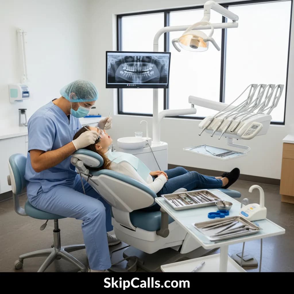 Dentist at work