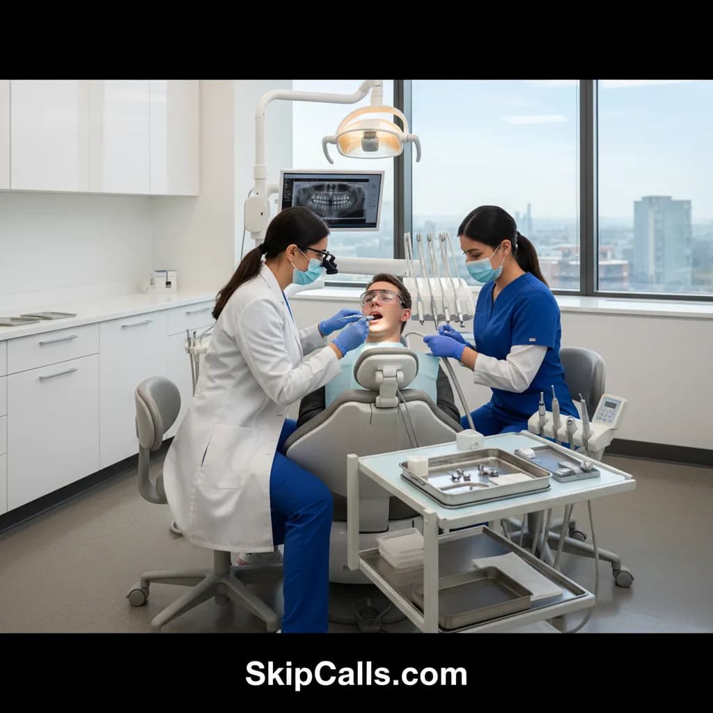 Dentist at work