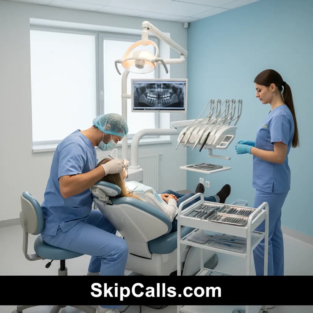 Dentist at work