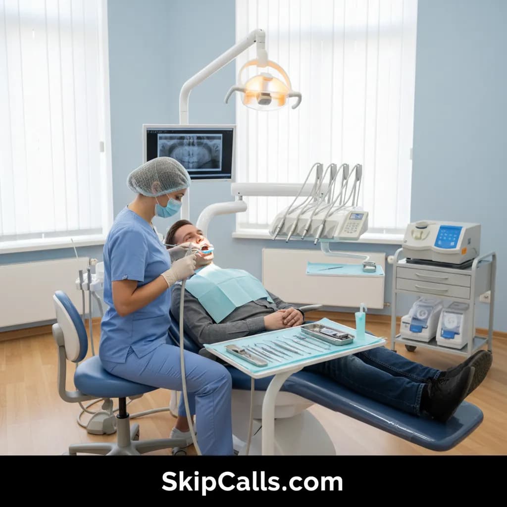 Dentist at work