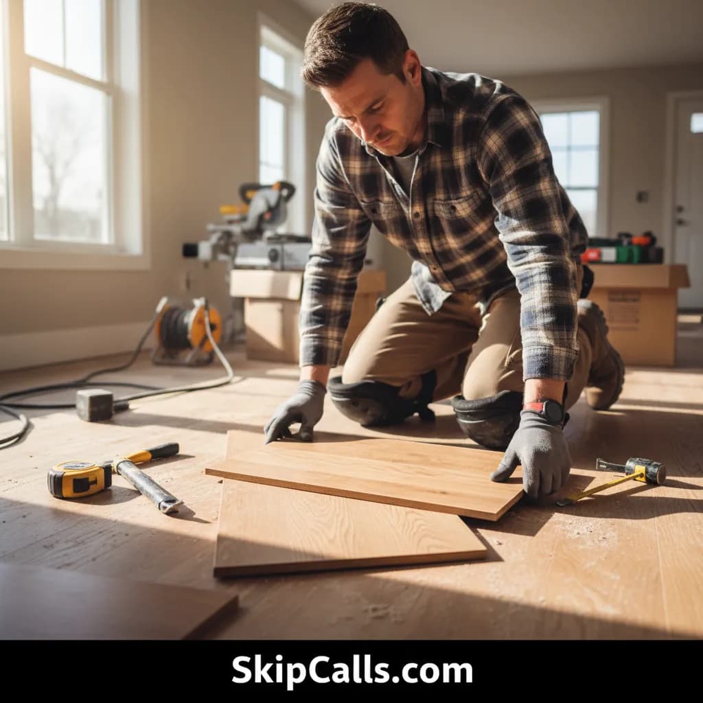 Floor Installer using AI receptionist for business calls