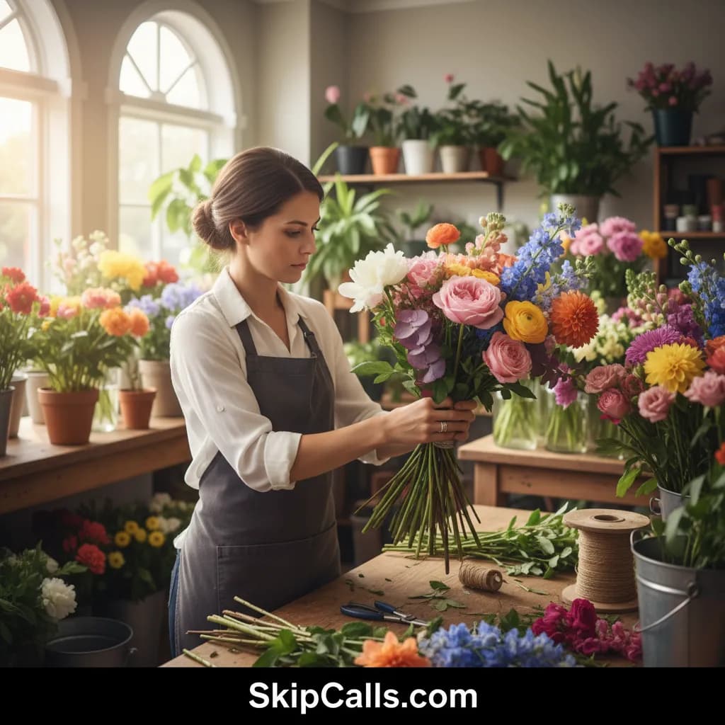 Florist at work