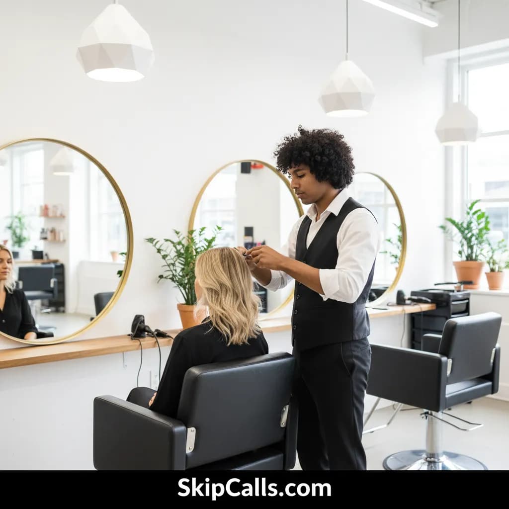 Hair Salon using AI receptionist for business calls