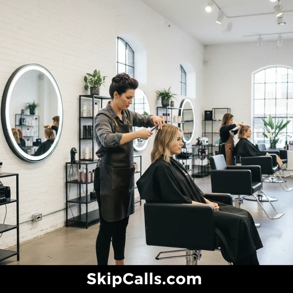Small business professional using SkipCalls AI receptionist