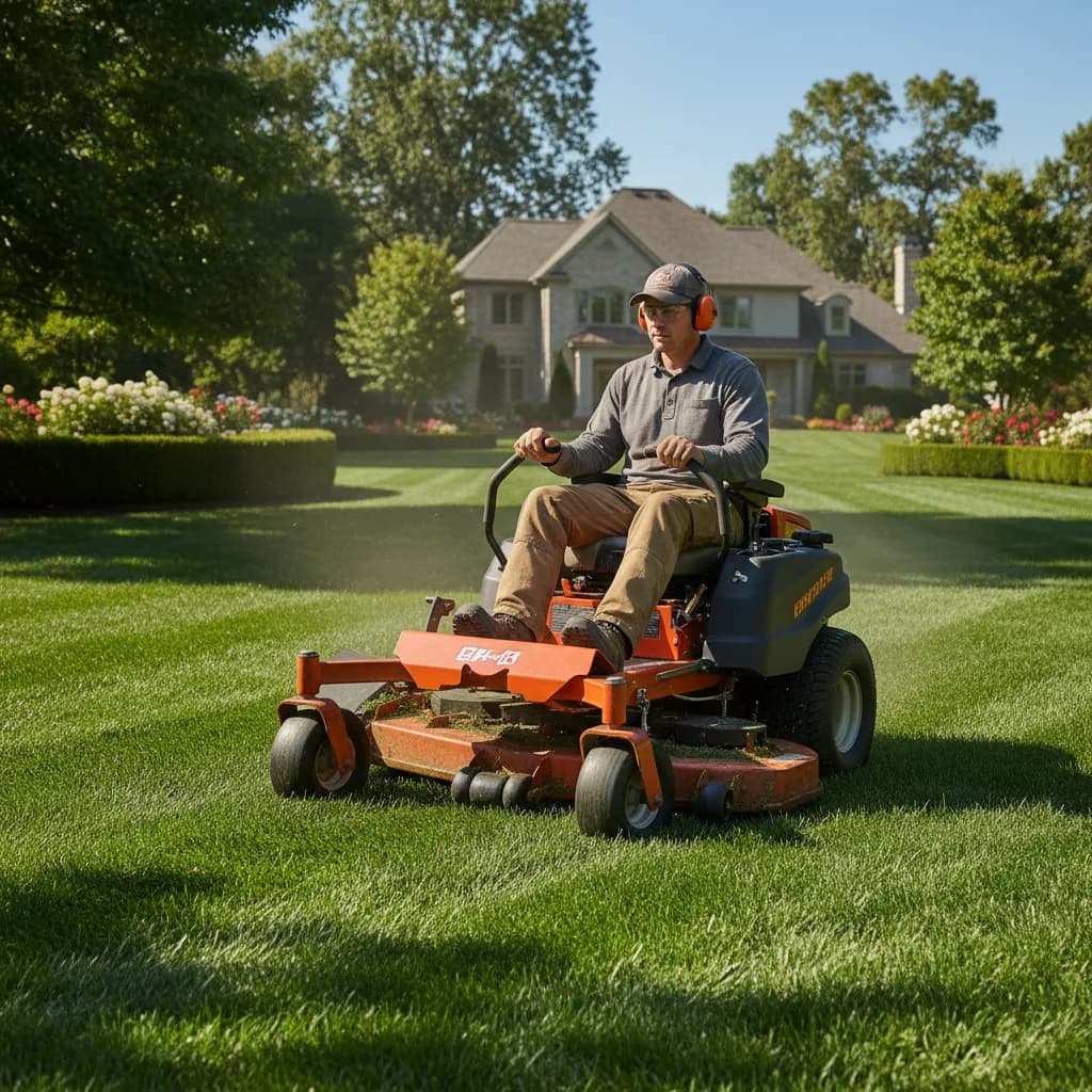 Lawn Care Professional using AI receptionist for business calls