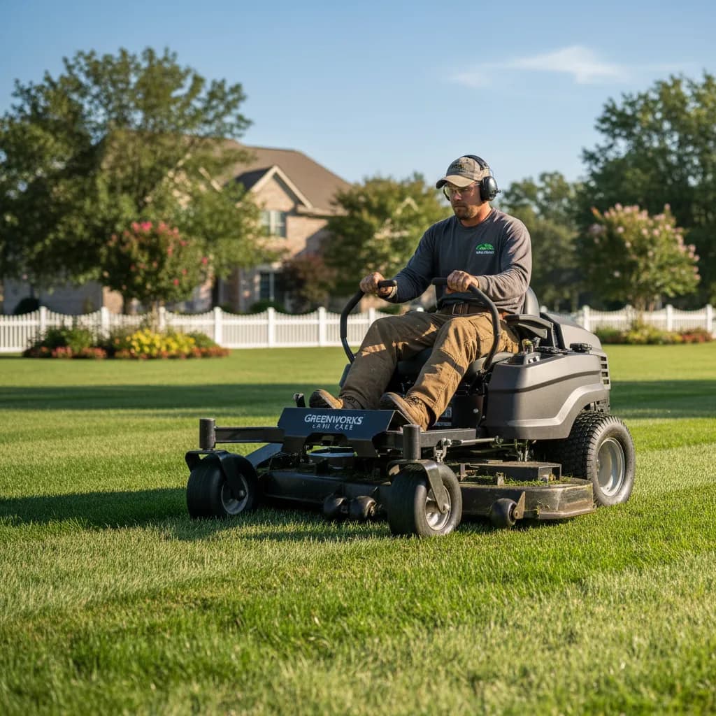 Lawn Care Professional at work