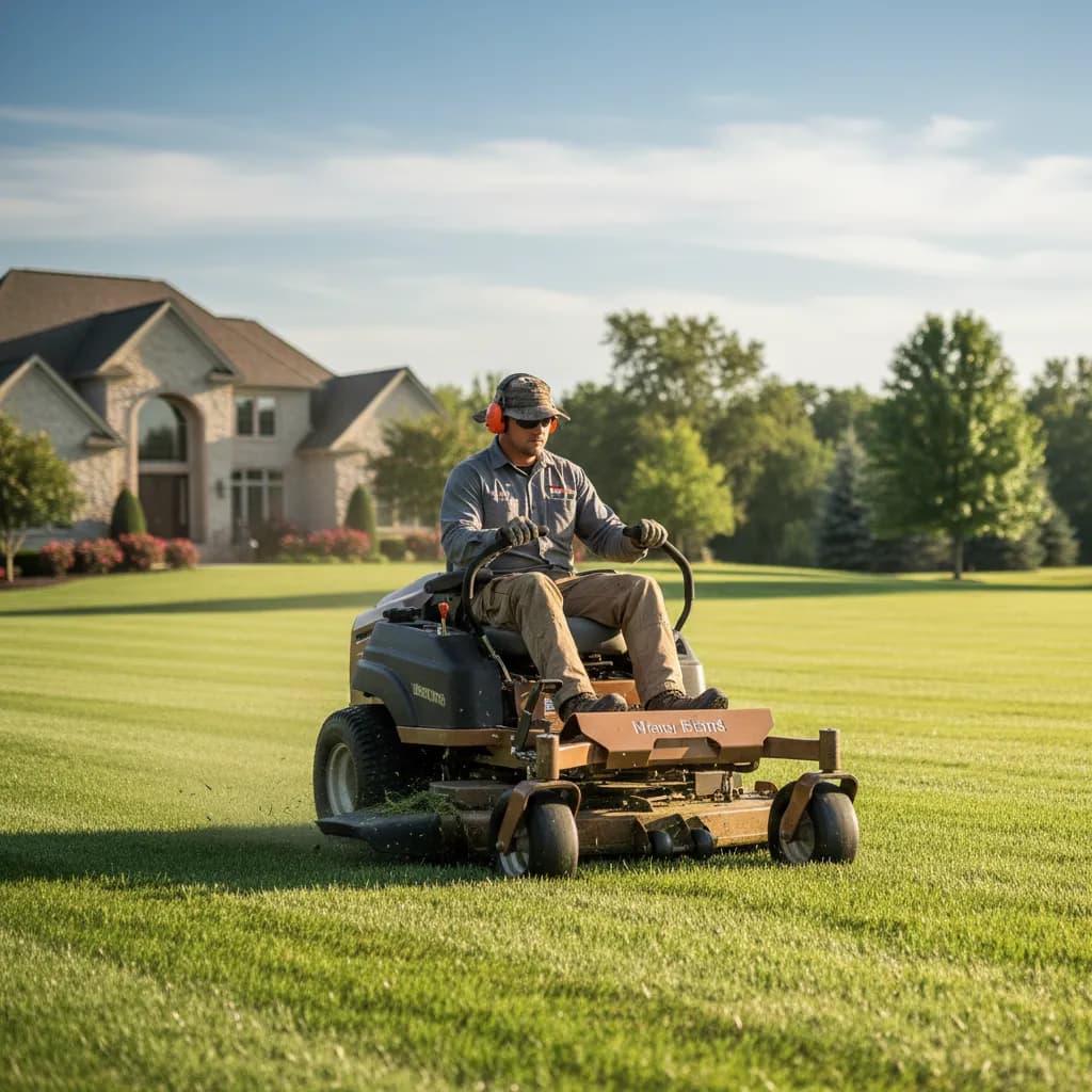 Lawn Care Professional at work