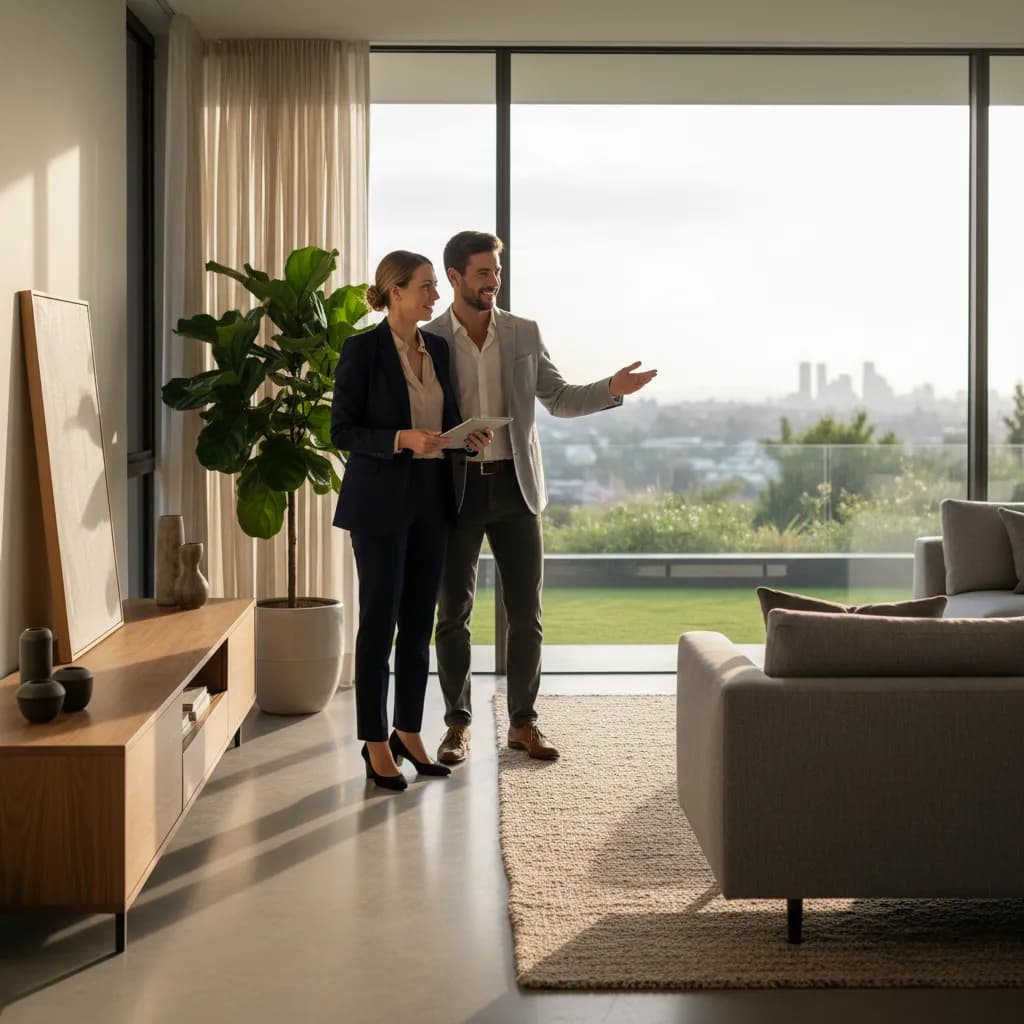 Realtor at work