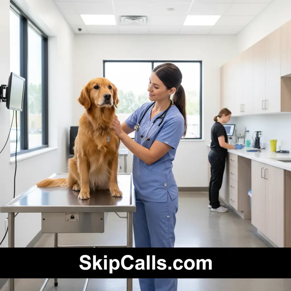 Veterinarian at work