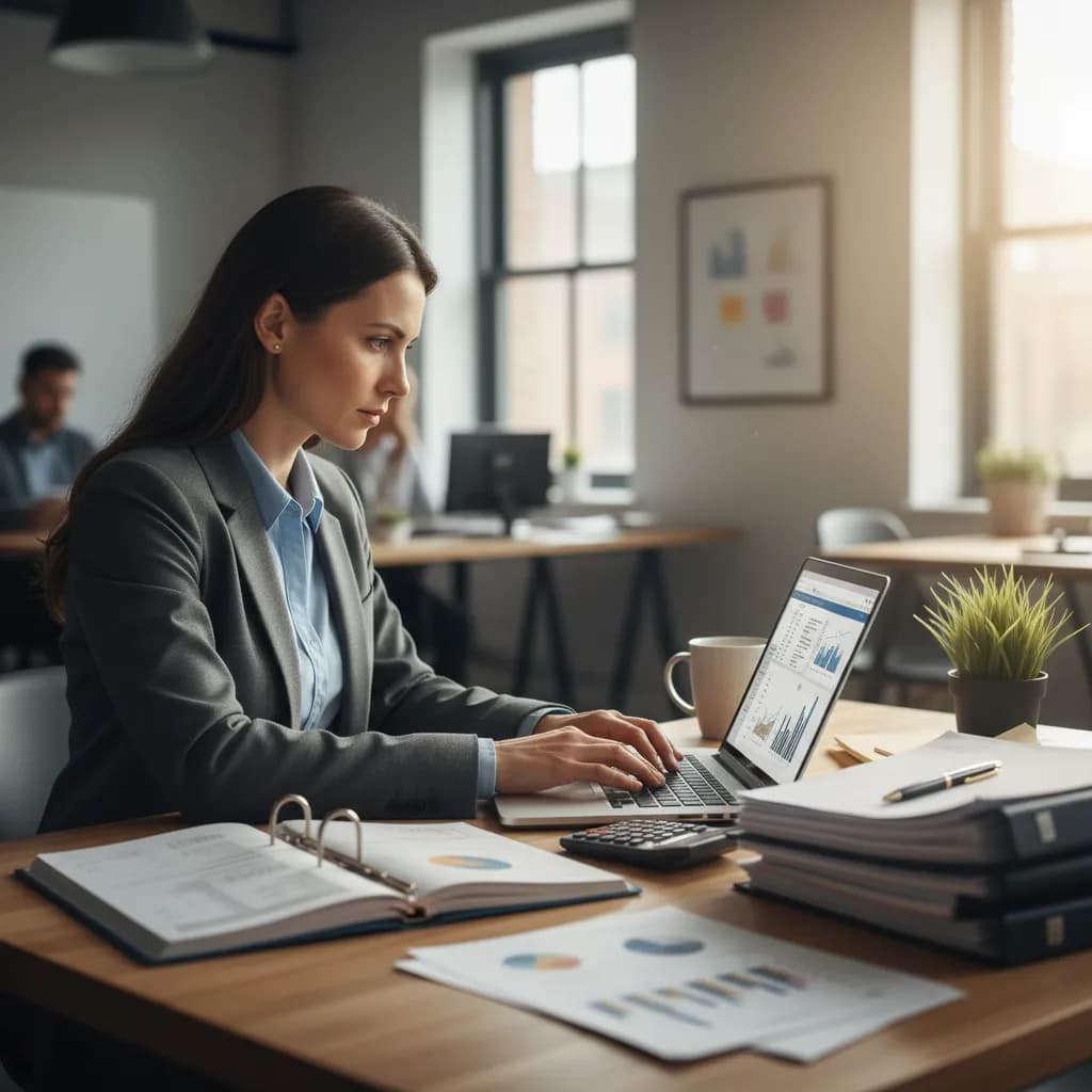 Accountant at work