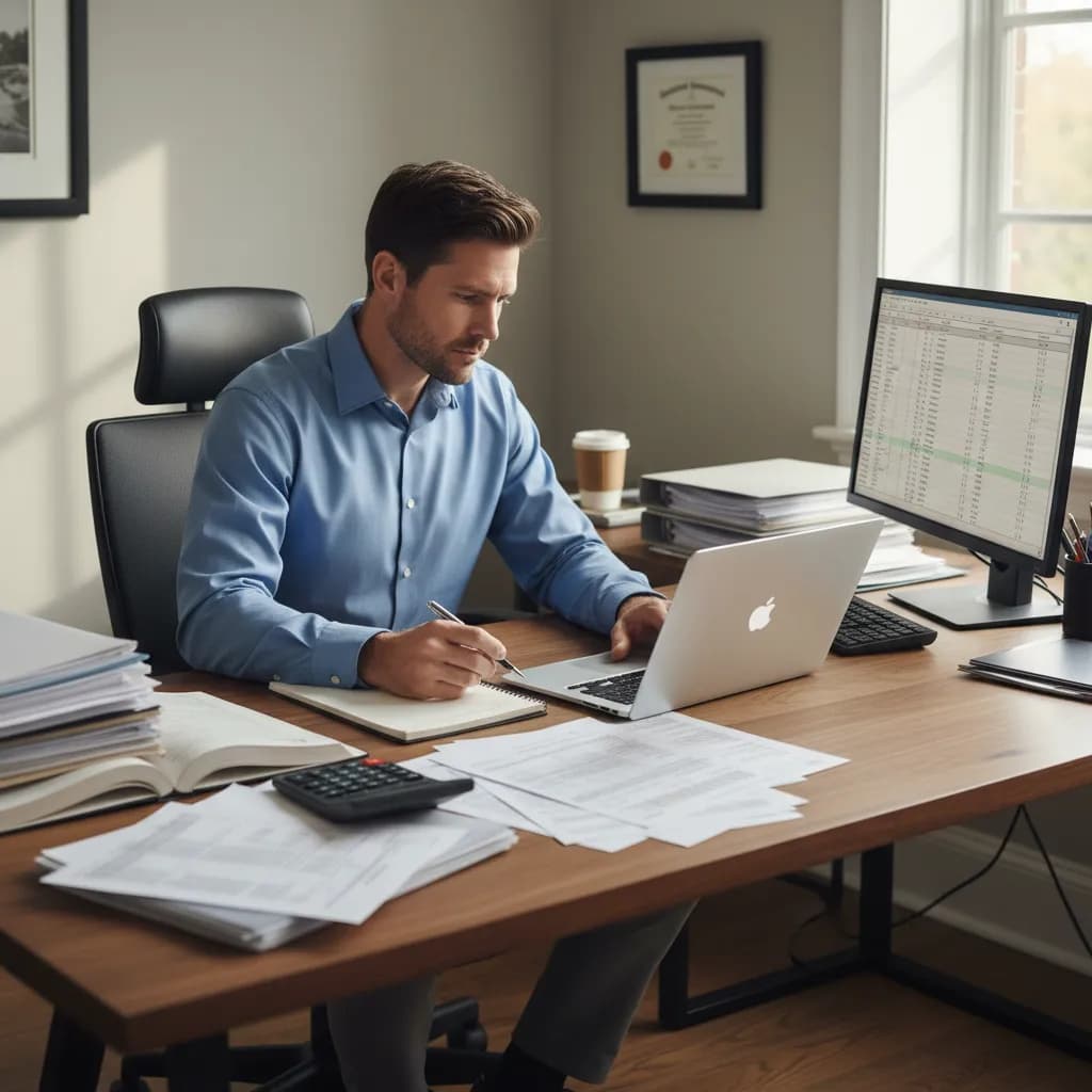 Accountant at work