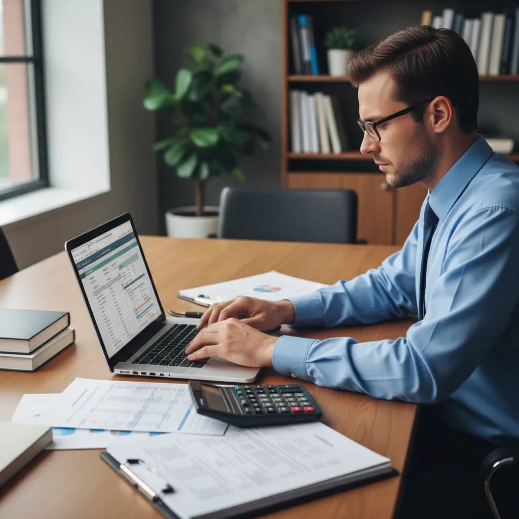 Accountant at work