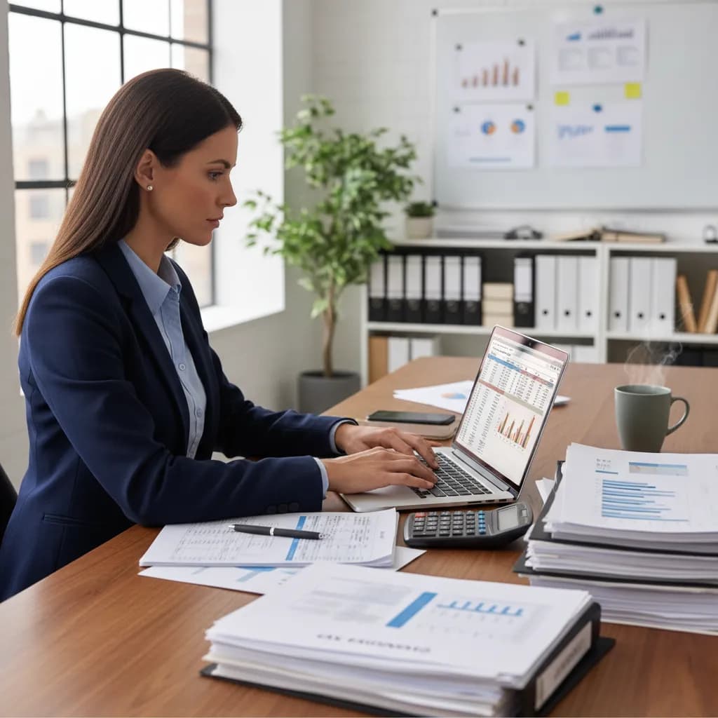 Accountant at work