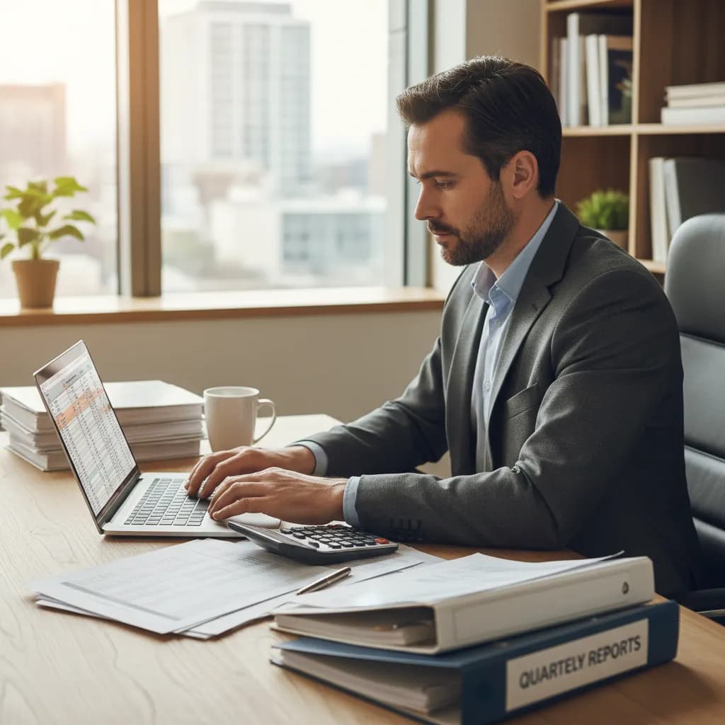 Accountant at work