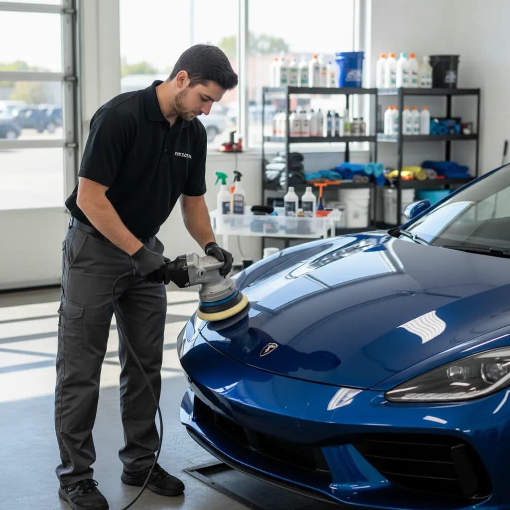 Auto Detailer at work