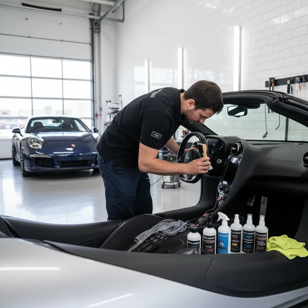 Auto Detailer at work