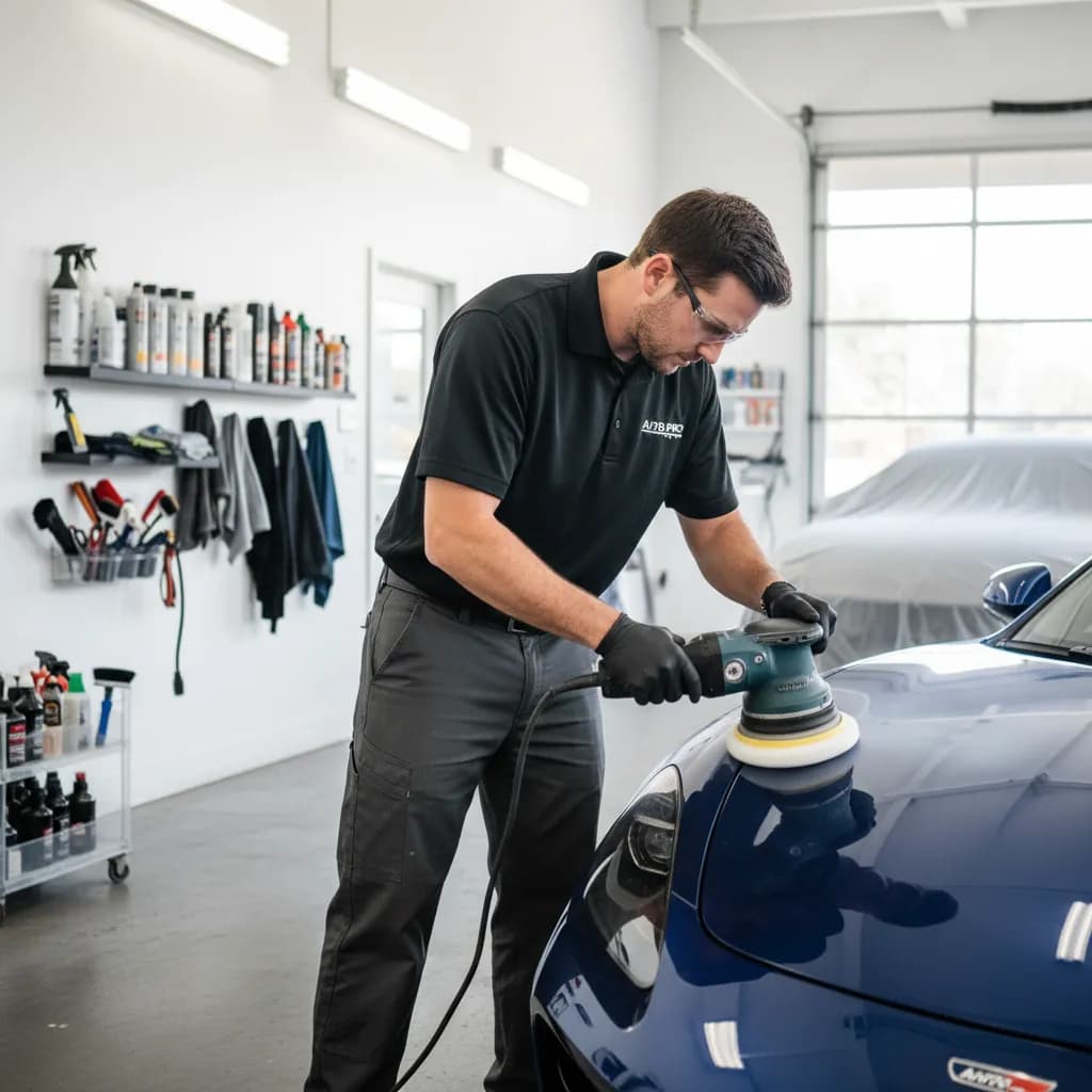 Auto Detailer at work