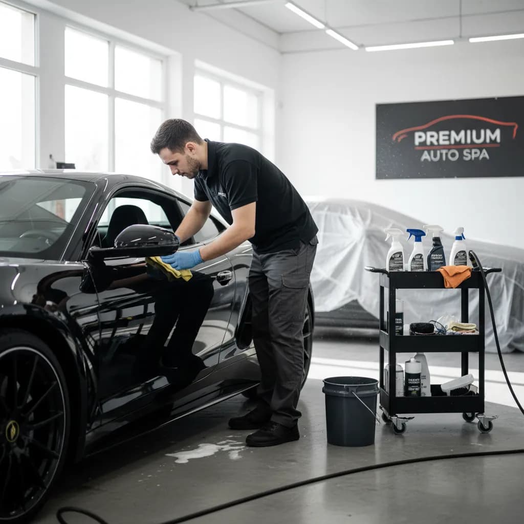 Auto Detailer at work