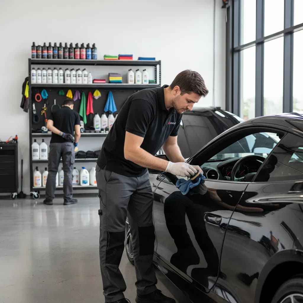 Auto Detailer at work