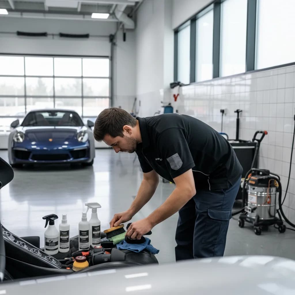 Auto Detailer at work
