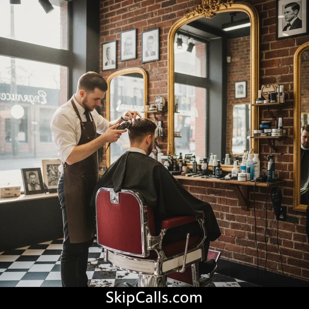 Barber at work