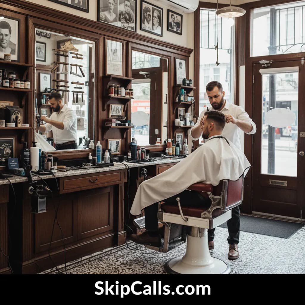 Barber at work