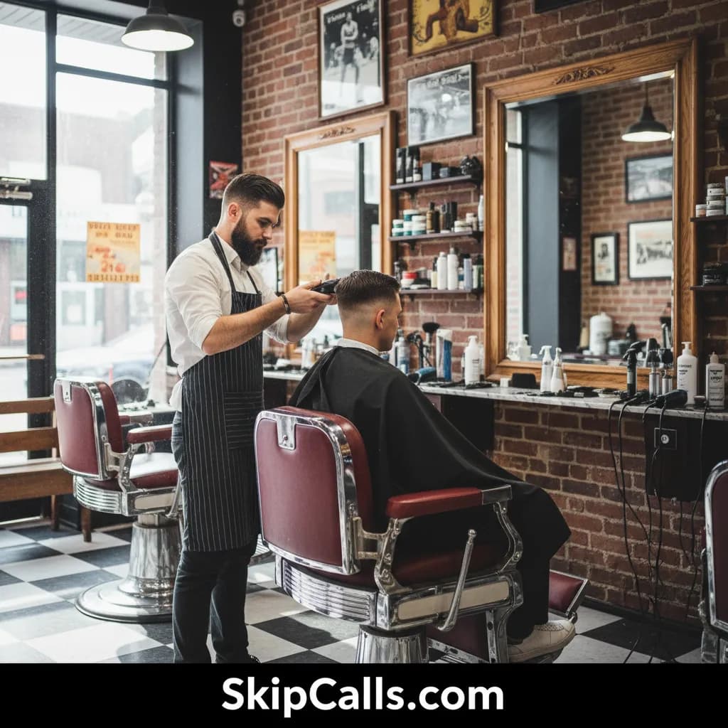 Barber at work