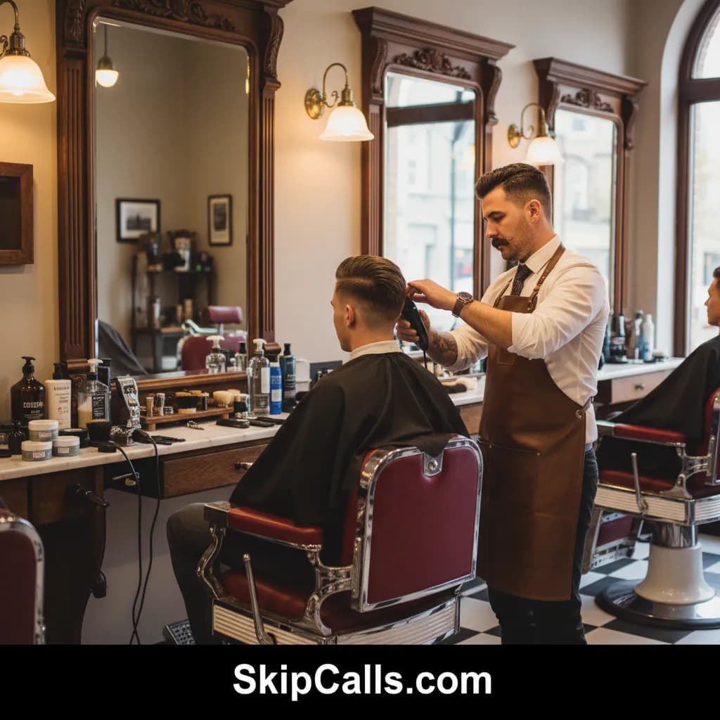 Barber at work