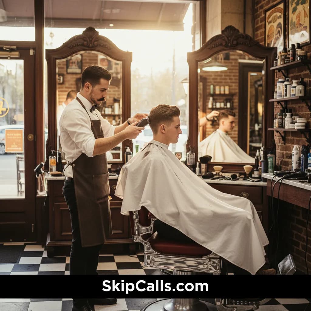 Barber at work