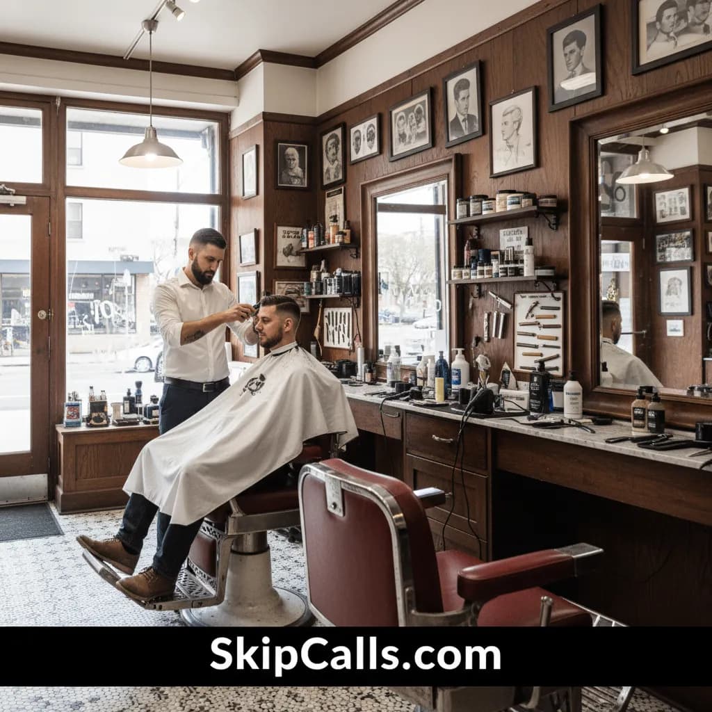 Barber at work