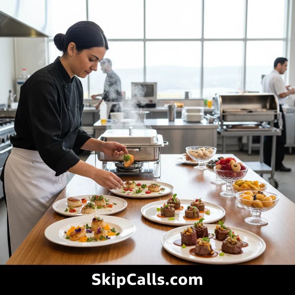 Caterer at work