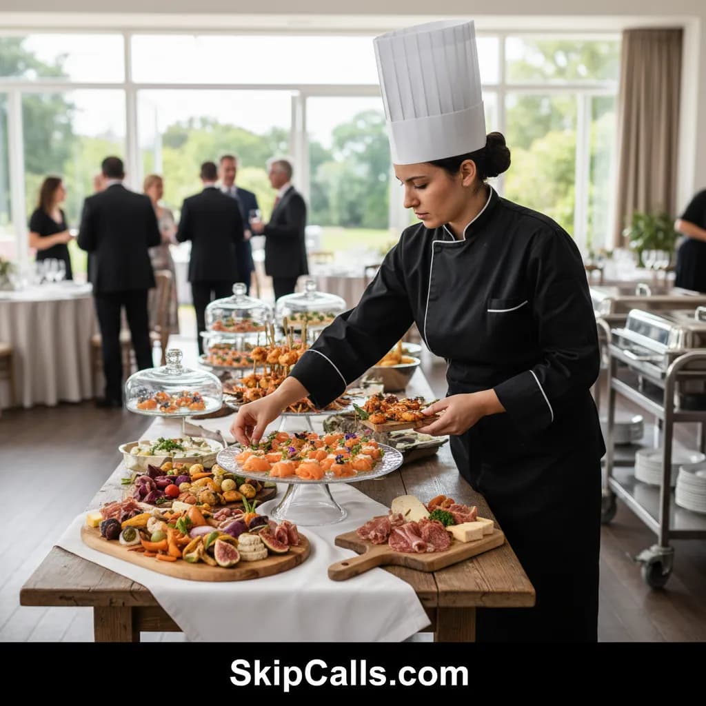 Caterer at work