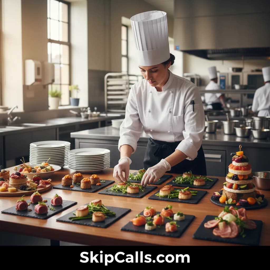 Caterer at work