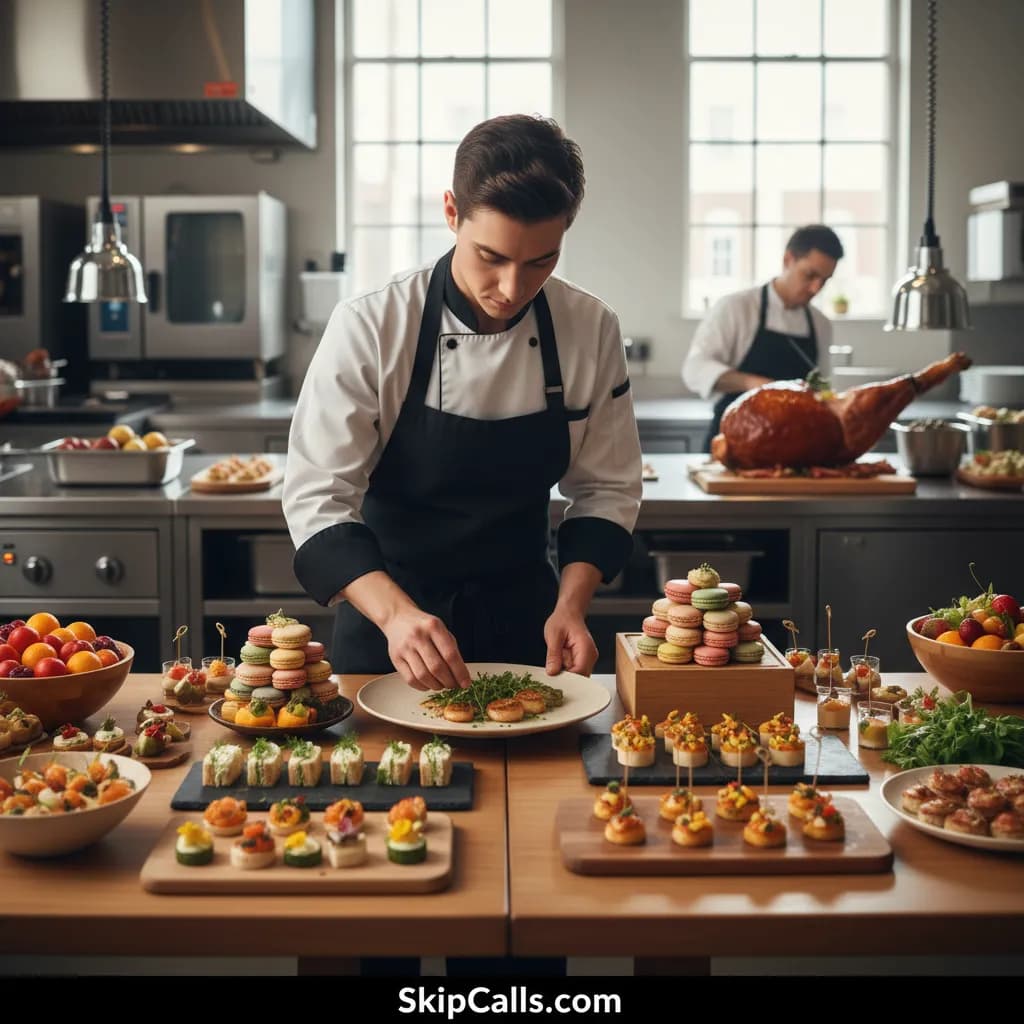Caterer at work