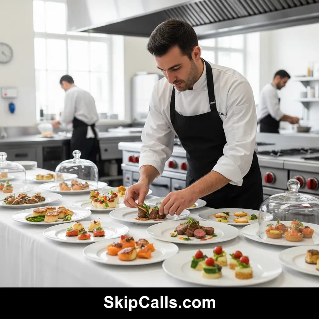 Caterer at work