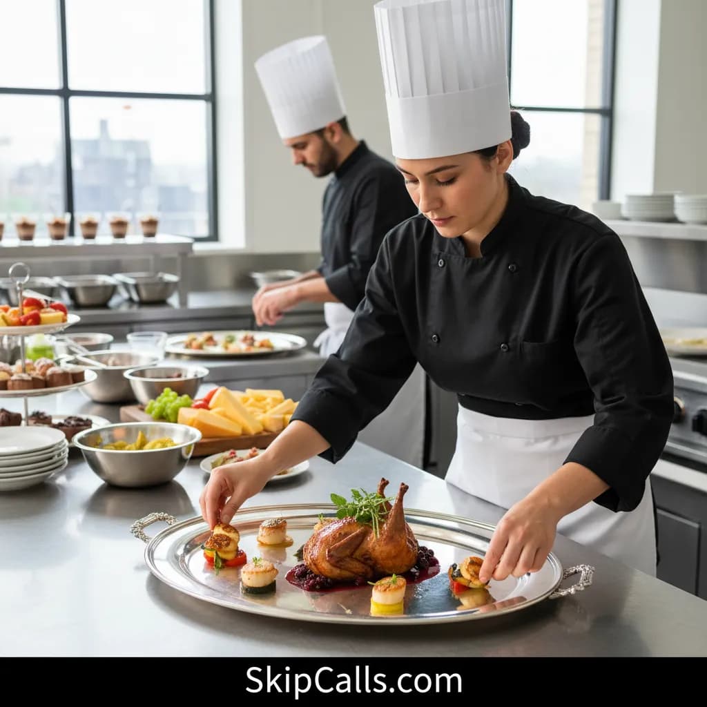 Caterer at work