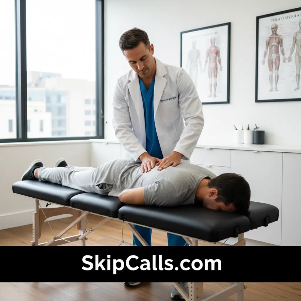 Chiropractor at work