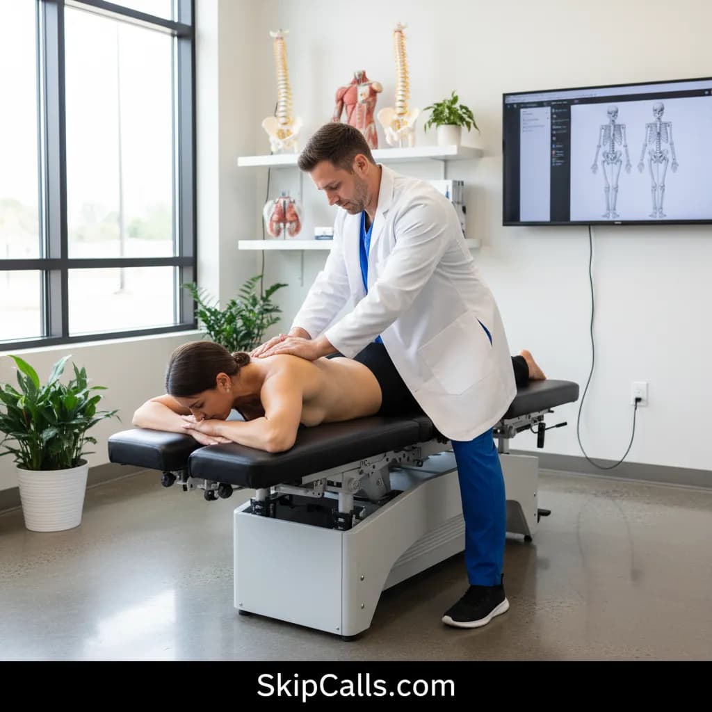 Chiropractor at work