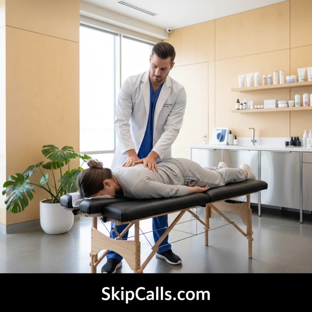 Chiropractor at work