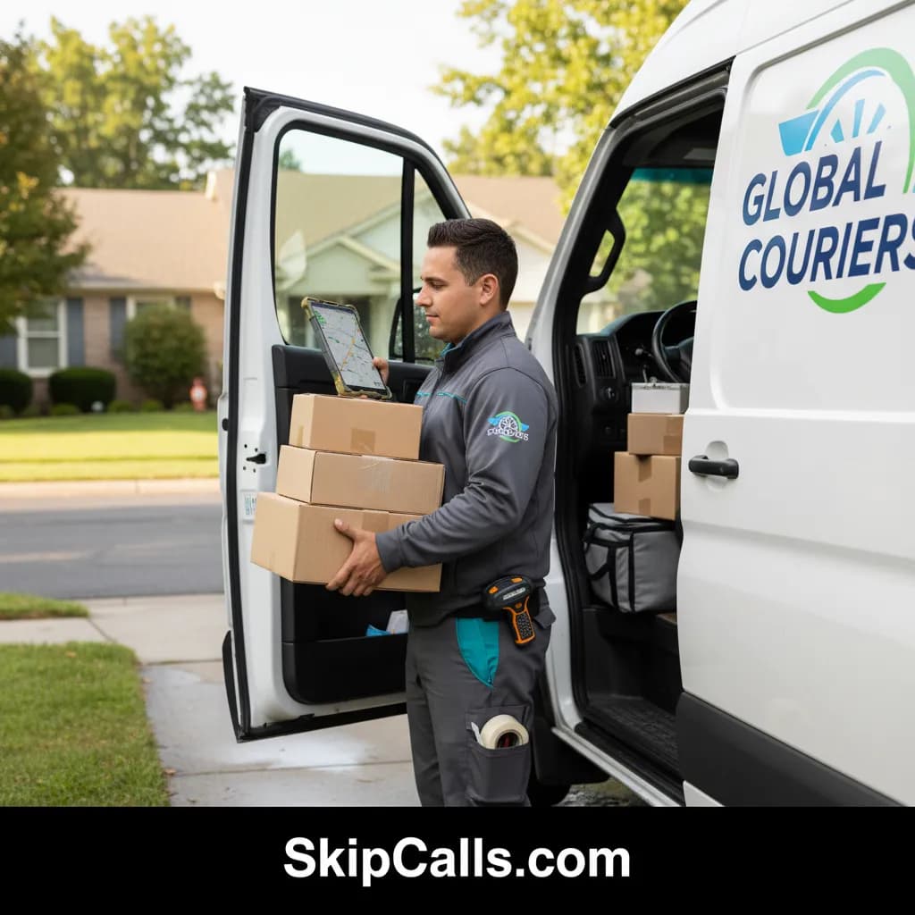 Courier at work