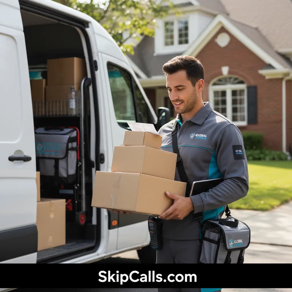 Courier at work