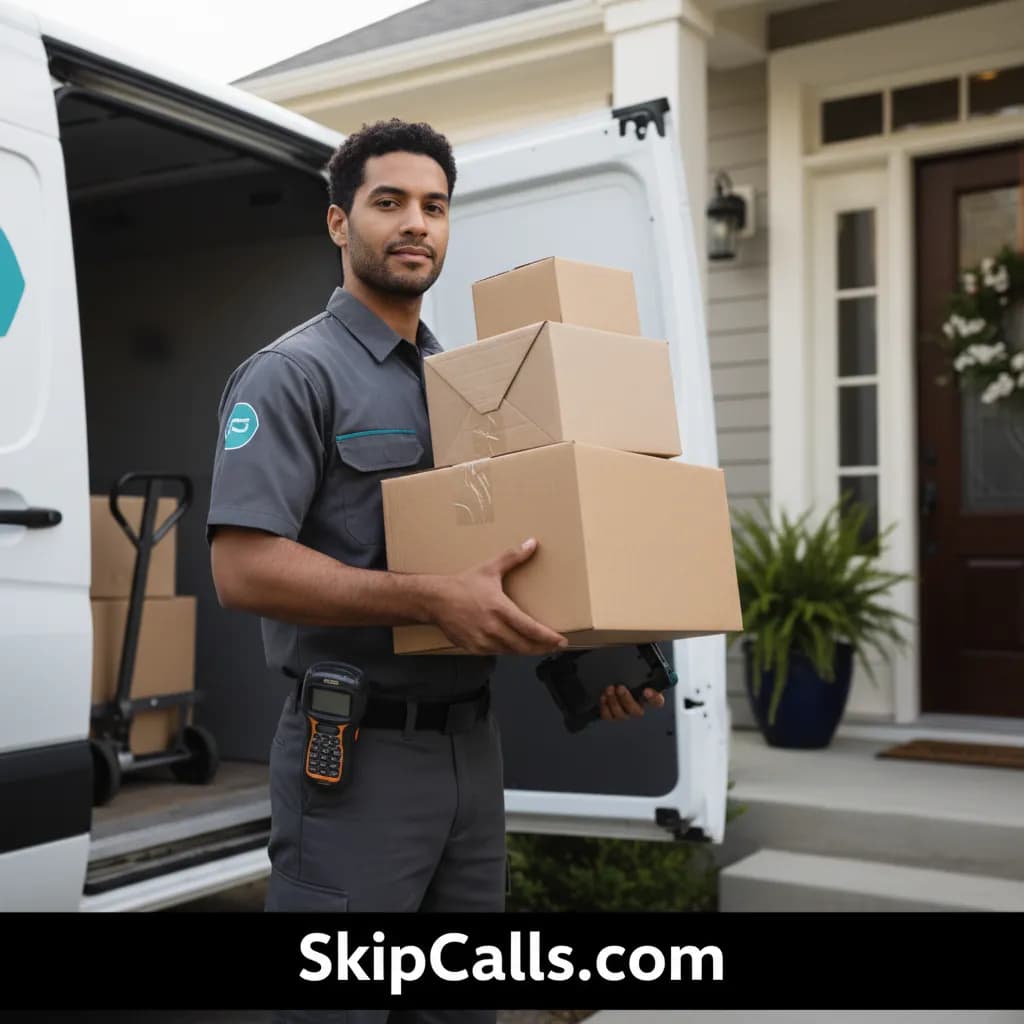 Courier at work
