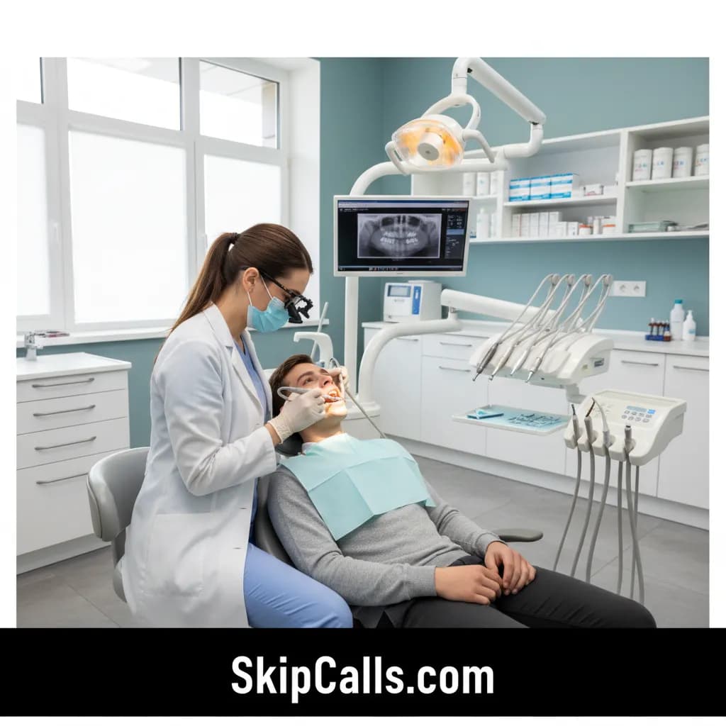Dentist at work